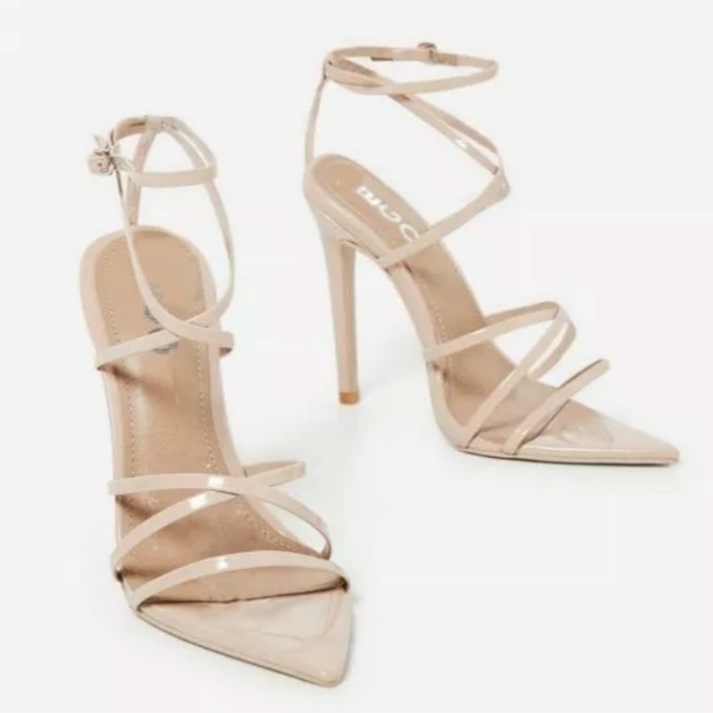 💋SOLD💋 Ego Kaia Nude Strappy High Heels Sandals